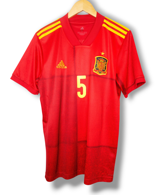 Spanje 2020 Thuis Shirt Busquets #5 (L)