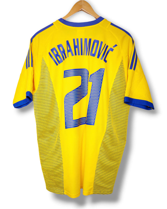 Zweden 2002 Thuis Shirt Ibrahimovic #21 (L)