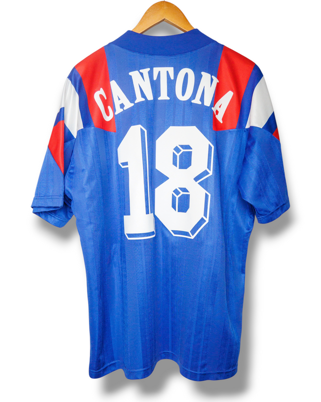 Frankrijk 1992 Thuis Shirt Cantona #18 (L)