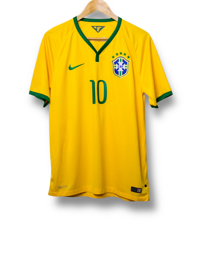Brazil 2014 Home Shirt Neymar #10 (M)