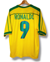 Brazilie 1998 Thuis Shirt Ronaldo #9 (M)