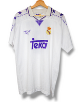 Real Madrid 1996/1997 Thuis Shirt Suker #9 (L)