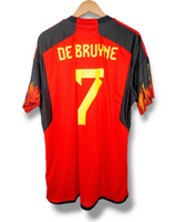 Belgium 2022 Home Shirt De Bruyne #7 (XL)