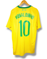 Brazilie 2010 Thuis Shirt Ronaldinho #10 (M)