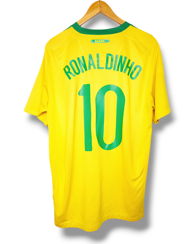 Brazilie 2010 Thuis Shirt Ronaldinho #10 (M)