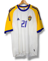 Sweden 2002 Away Shirt Ibrahimovic #21 (L)