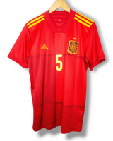 Spanje 2020 Thuis Shirt Busquets #5 (L)