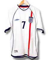 England 2002 Home Shirt Beckham #7 (L)