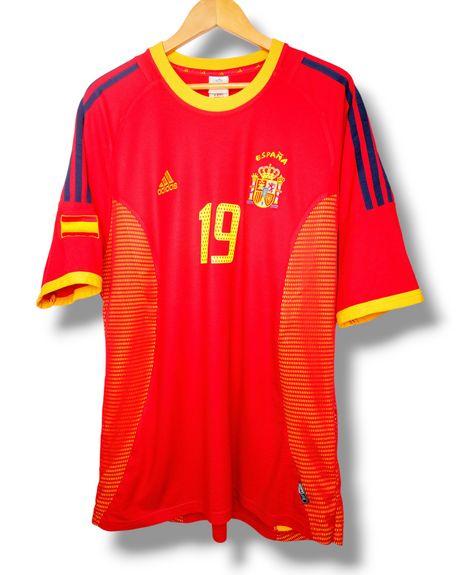 Spanje 2002 Thuis Shirt Xavi #19 (XXL)