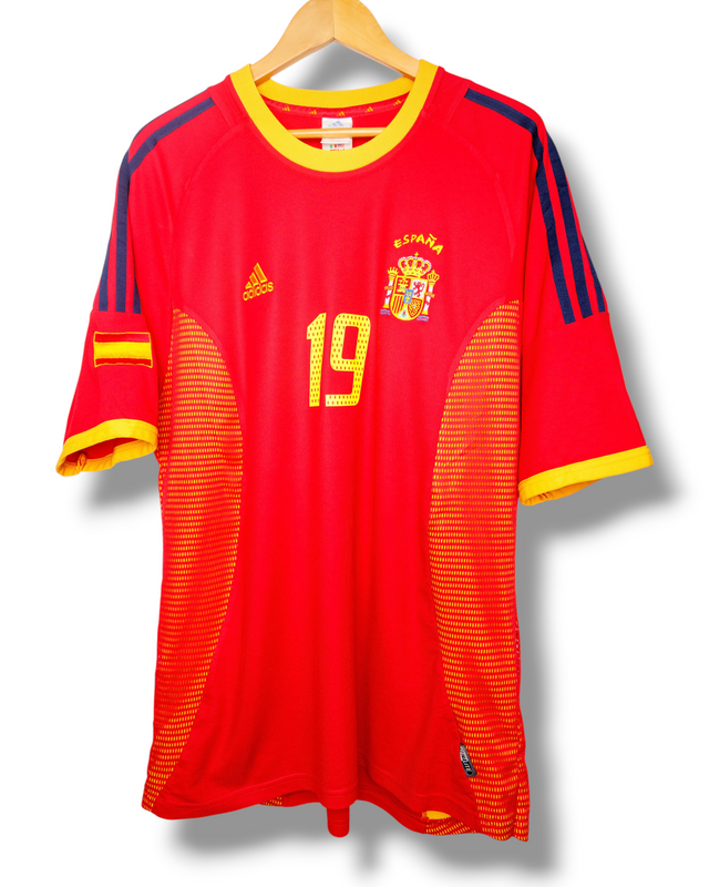Spanje 2002 Thuis Shirt Xavi #19 (XXL)