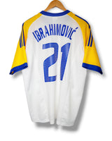 Zweden 2002 Uit Shirt Ibrahimovic #21 (L)