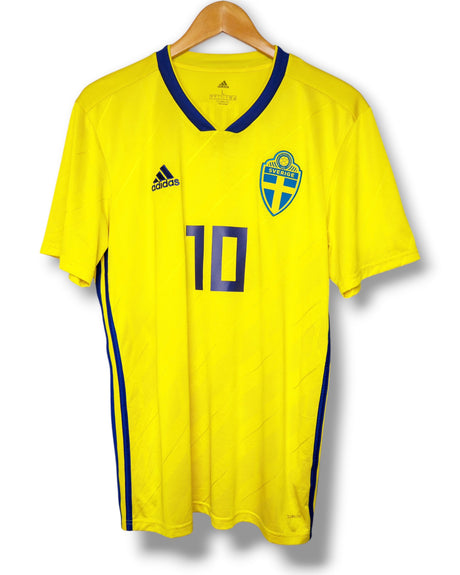 Zweden 2018 Thuis Shirt Ibrahimovic #10 (L)
