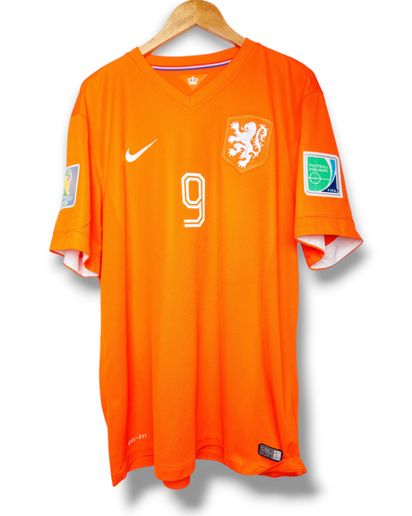 Nederland 2014 Thuis Shirt van Persie #9 (XL)