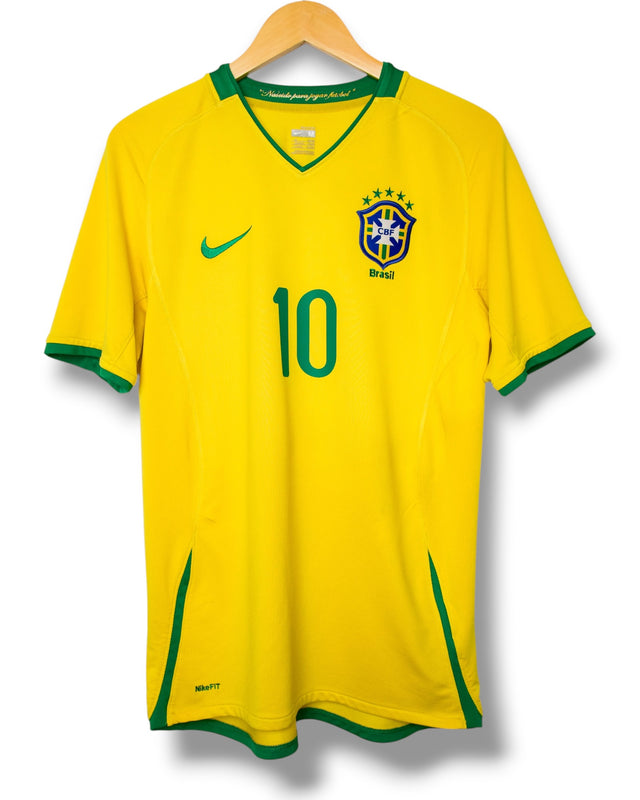Brasilien 2008 Heim Trikot Ronaldinho #10 (L)