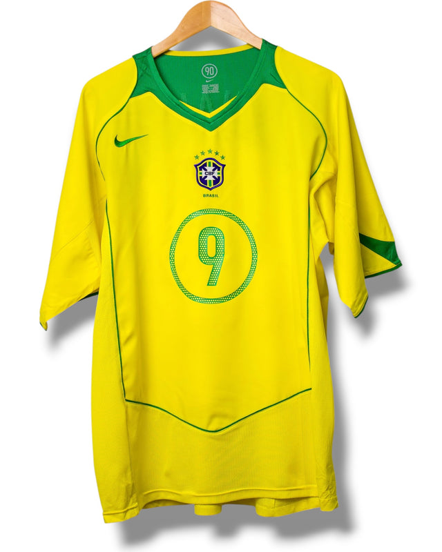 Brasilien 2004 Heimtrikot Ronaldo #9 (XL)