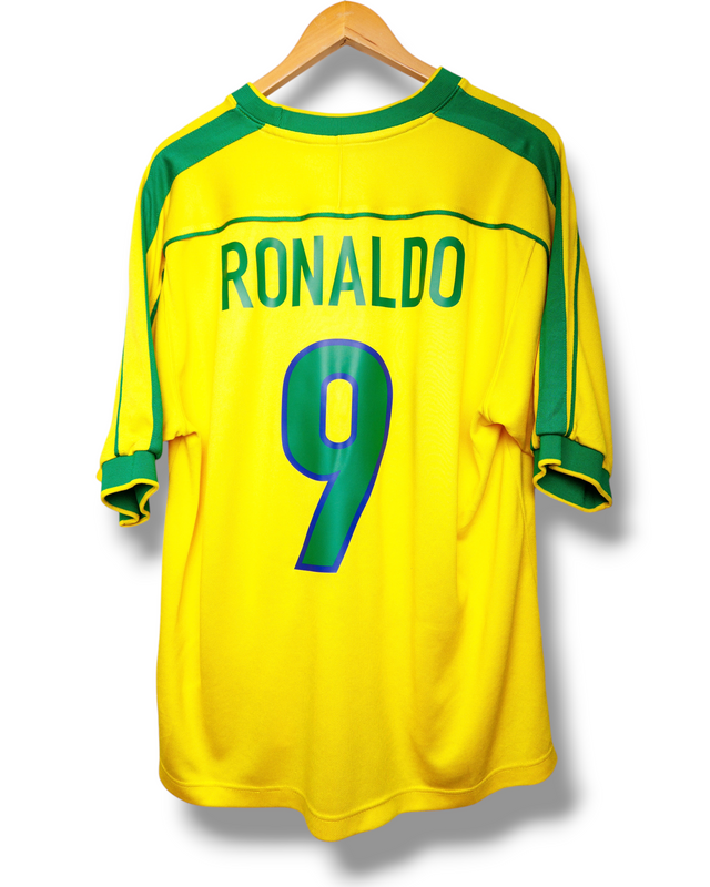 Brazilie 1998 Heimtrikot Ronaldo Lima #9 (L)