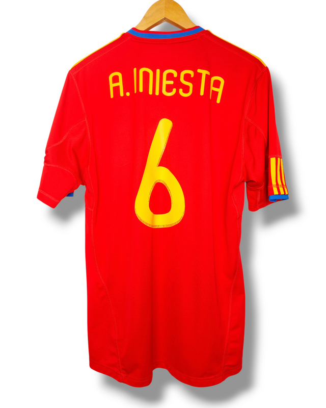 Spanje 2010 Thuis Shirt Iniesta #6 (L)