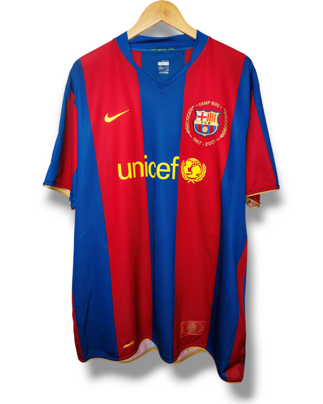 Barcelona 2007/2008 Home Shirt Ronaldinho #10 (XXL)
