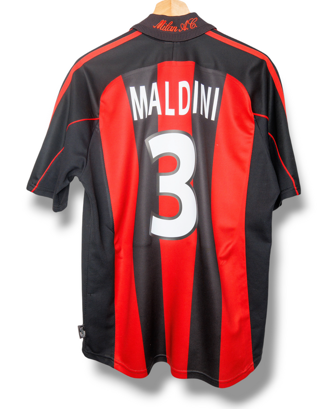 AC Milan 2000/2001 Thuis Shirt Maldini #3 (M)