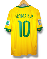 Brazilie 2014 Home Shirt Neymar JR #10 (M)