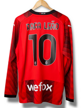AC Milan 2023/2024 Home Shirt Rafa Leao #10 Long Sleeve (L)